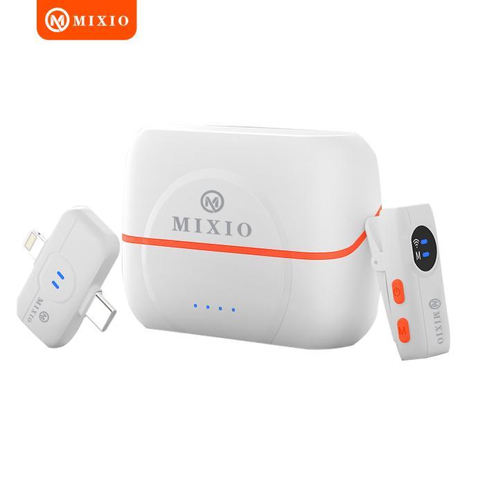 MIXIO S17Pro 2 in 1 Mic Wireless Clip on Mikrofon Lavalier HP Plug & Play dengan Kualitas Suara Terb