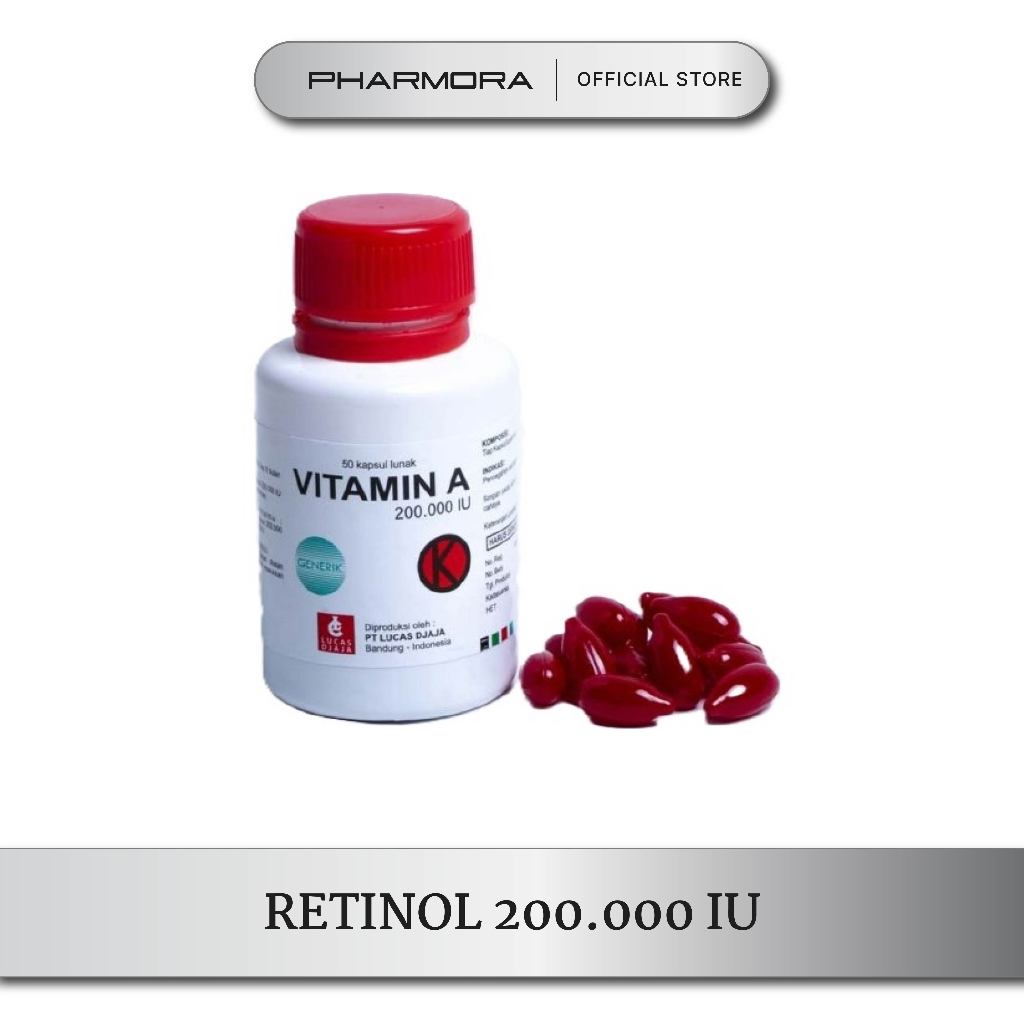Retinol 200.000 IU | Vitamin A untuk Mendukung Kesehatan Kulit