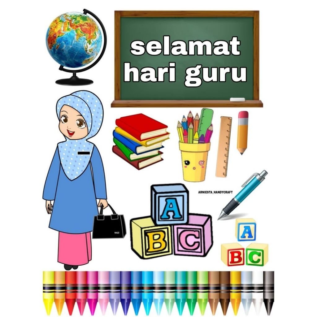 topper hari guru nasional cake tumpeng