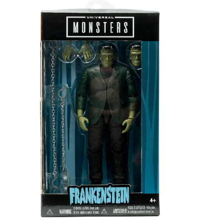 Jada Toys Universal Monsters 6" Frankenstein Action Figure, Toys for Kids and Adults, 31958, Black