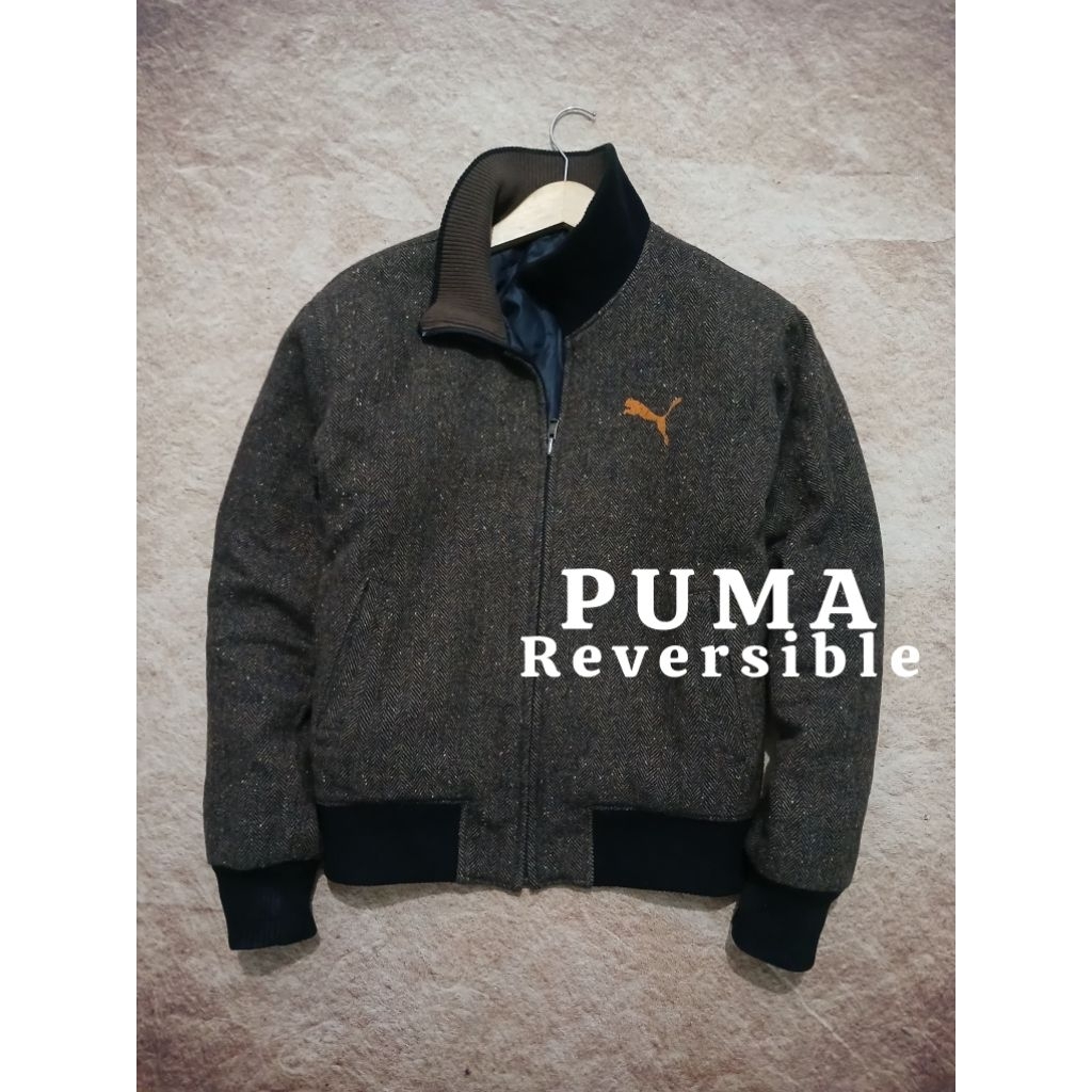 Jaket reversible keren PUMA bahan woll dan ultralight bekas pakai