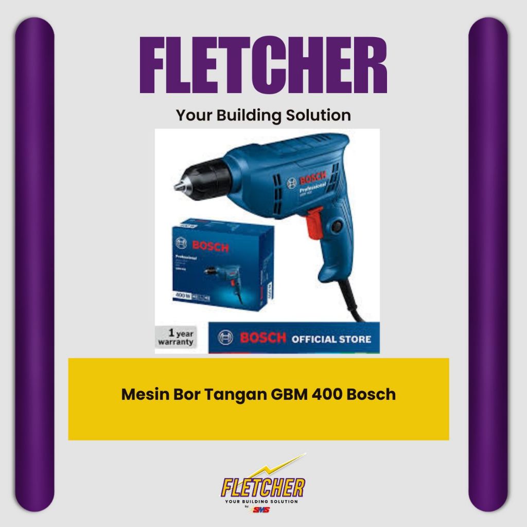 Mesin Bor Tangan GBM 400 Bosch
