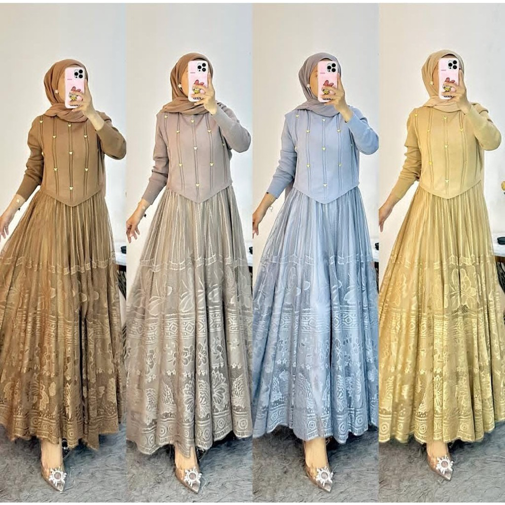 midi dress/gamis zara rajut impot terviral# terbest seller