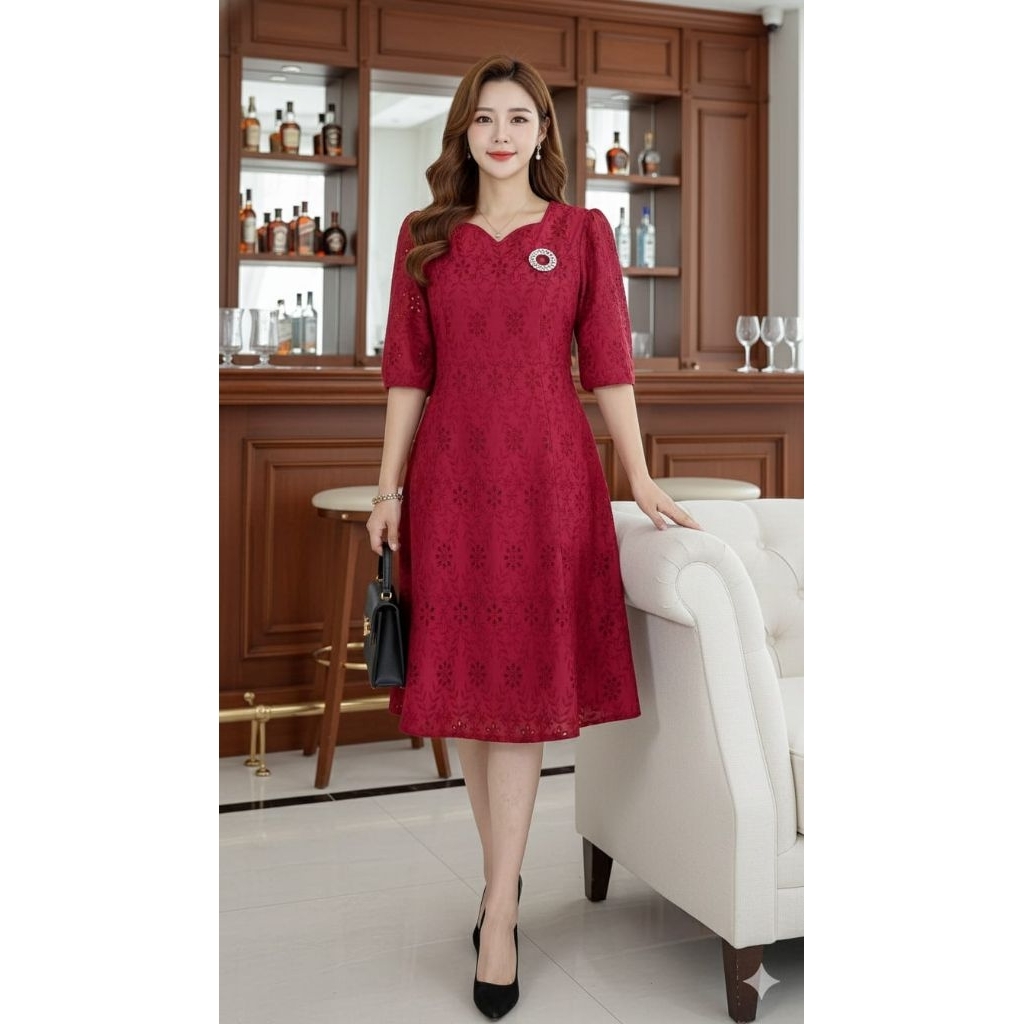 DRESS KATUN BOLONG PREMIUM