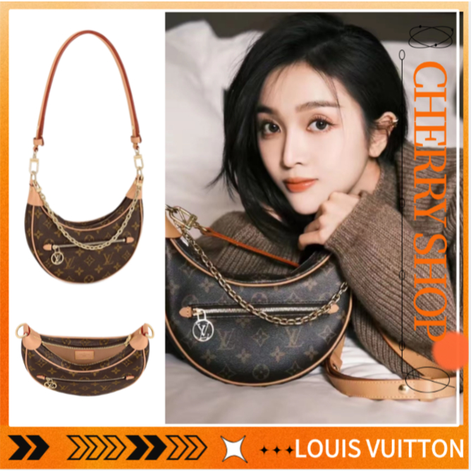 100% authentic Louis Vuitton LOOP HOBO handbag LV ladies shoulder bag Messenger bag