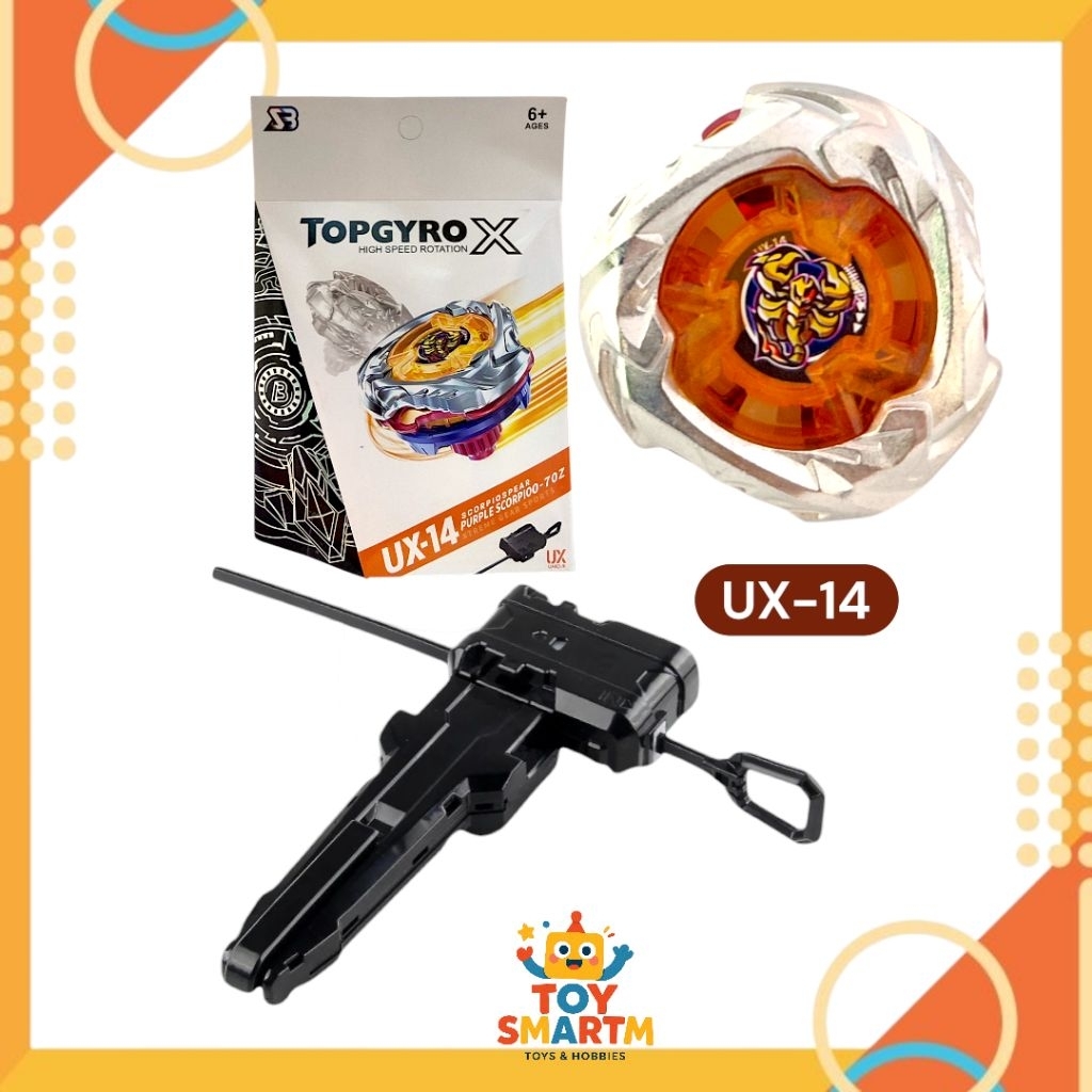 Gangsing UX14 Topgyro Set Launcher Battle Mainan Gangsing