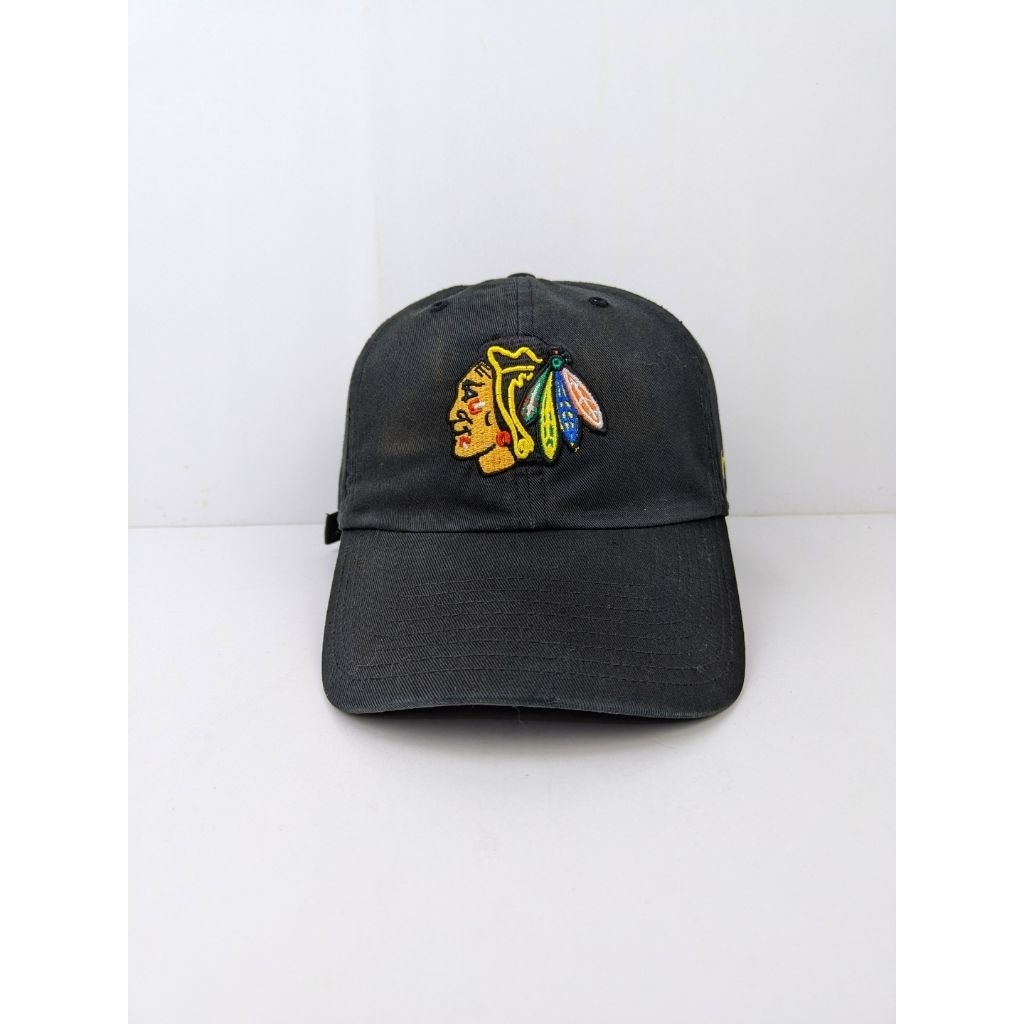 Topi NHL Chicago Blackhawks Logo Indian Head 47brand Ice Hockey Hoki Es Skena Simpel Kasual