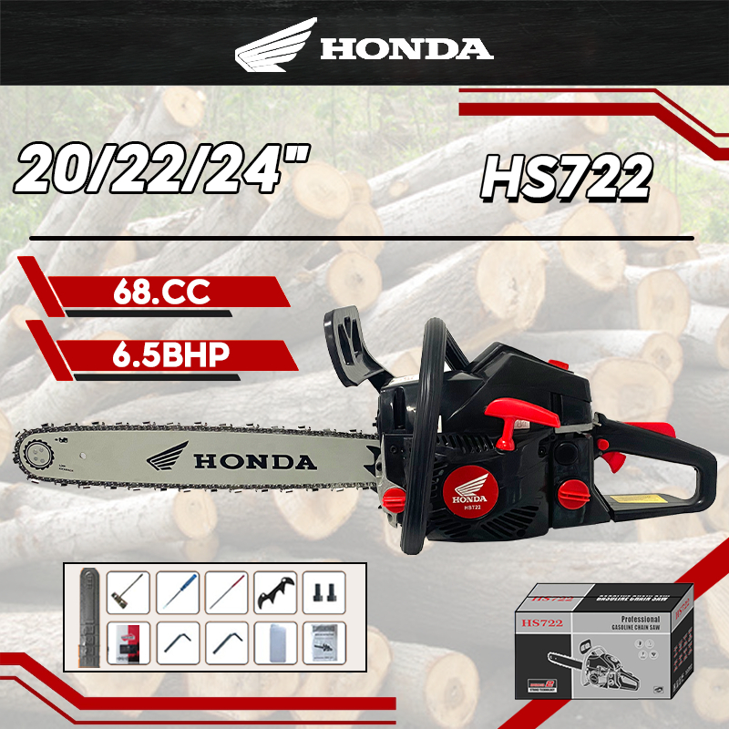 Honda HS722 Chainsaw Mesin Pemotong Kayu Kecil Bar Gigi 20, 22, 24inch