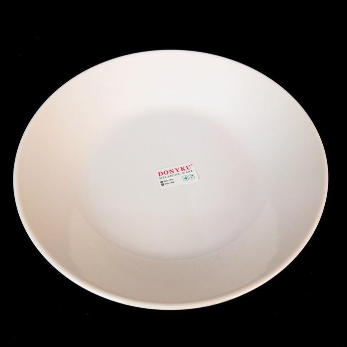 DONYKU piring bulat datar putih PR 1606 / piring bulat datar 6' inch / piring melamin BPA FREE / pir