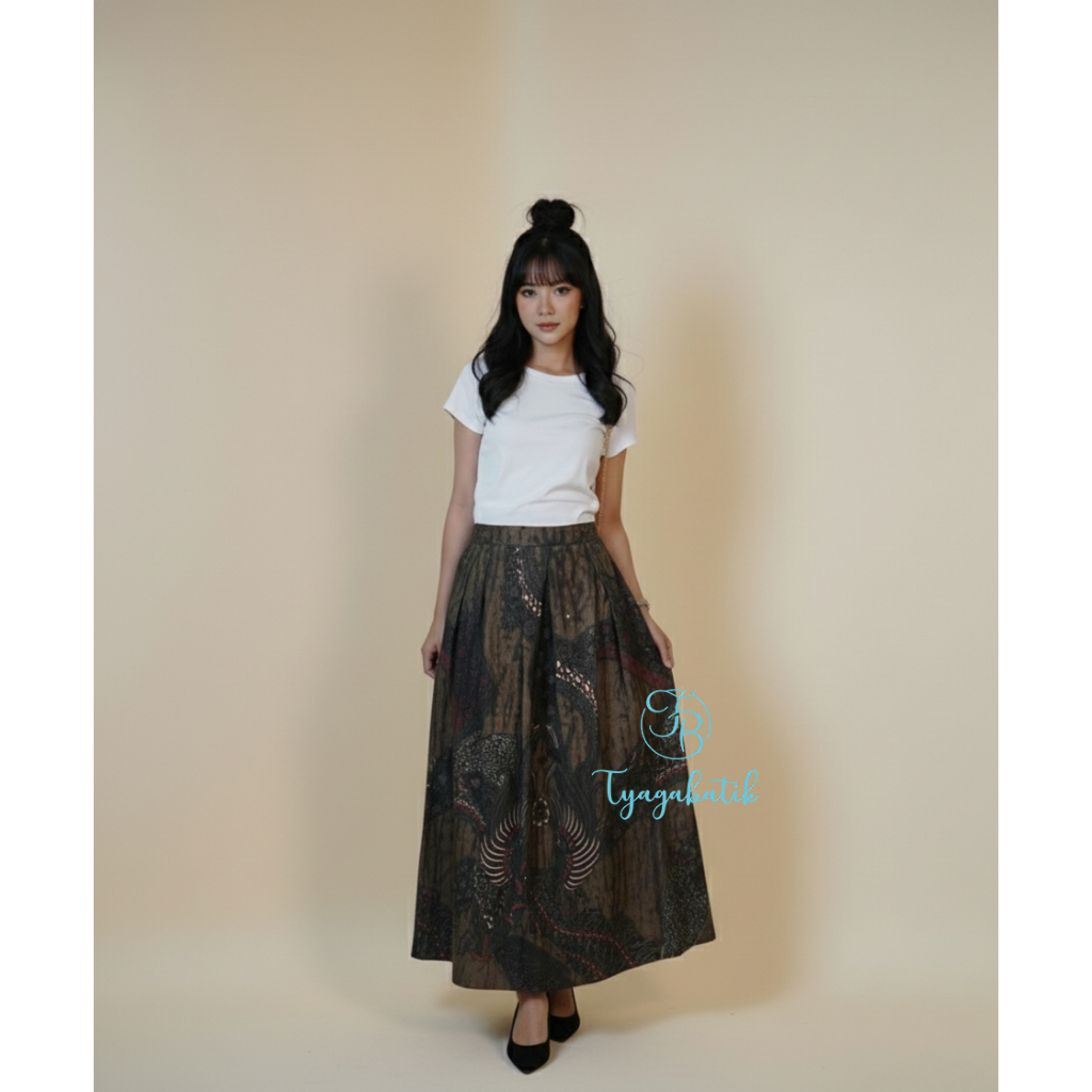 Rok Batik Panjang Wanita Batik Tyaga 1040 Model Kulot Lebar Bawahan Etnik Premium
