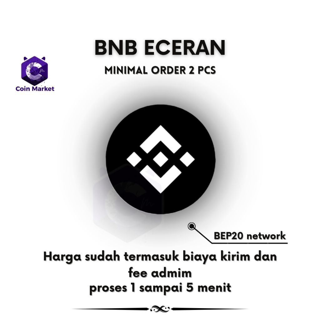BNB eceran Binance coin ecer / crypto eceran