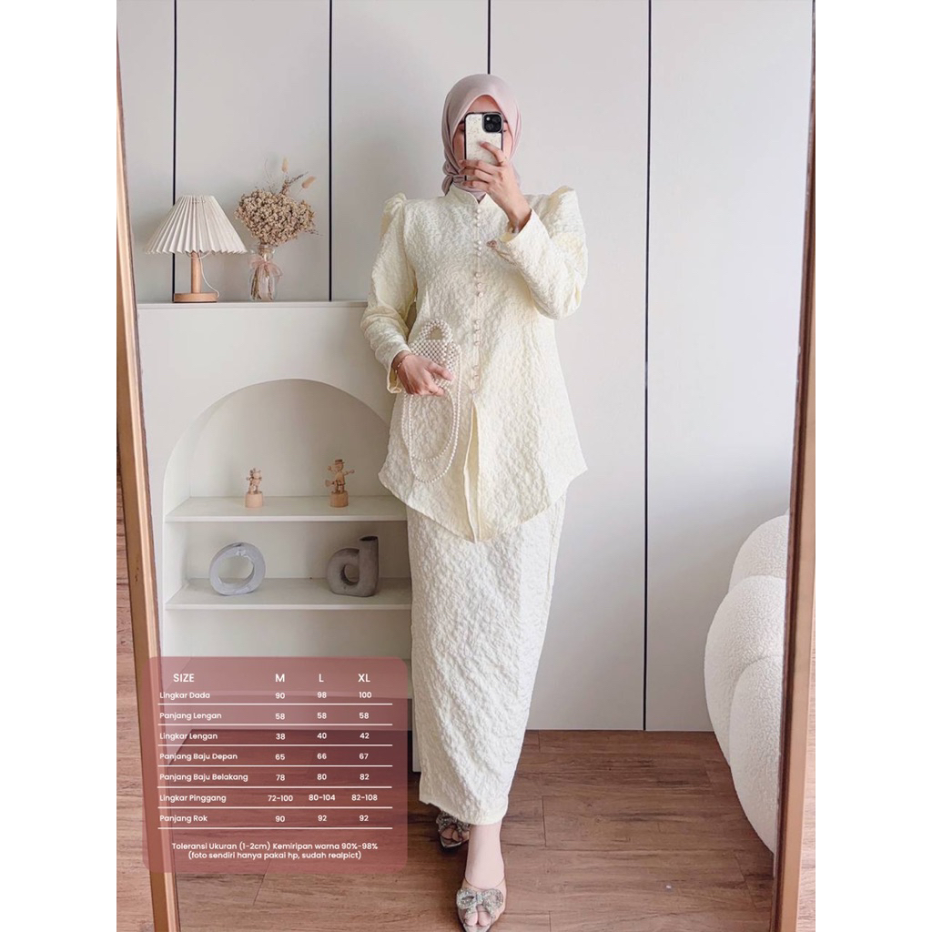 CANDY LADY Jienna Janggan Set / Setelan Rok Wanita Terbaru One Set Premium Bestseller