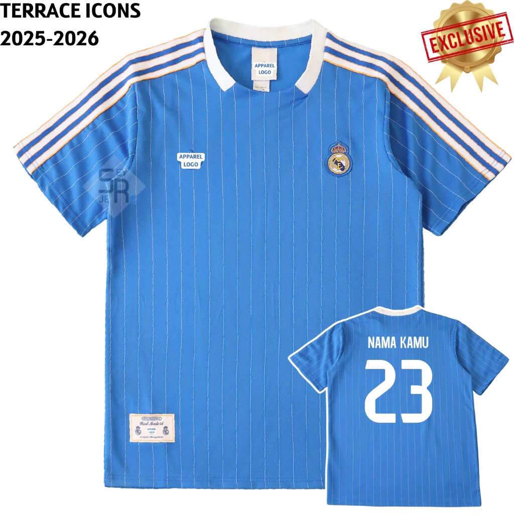 Jersey Rlmdrd Terrace Icon 2025-2026 New Jersey Bola Mdrd Biru Icon Terbaru Grade Ori