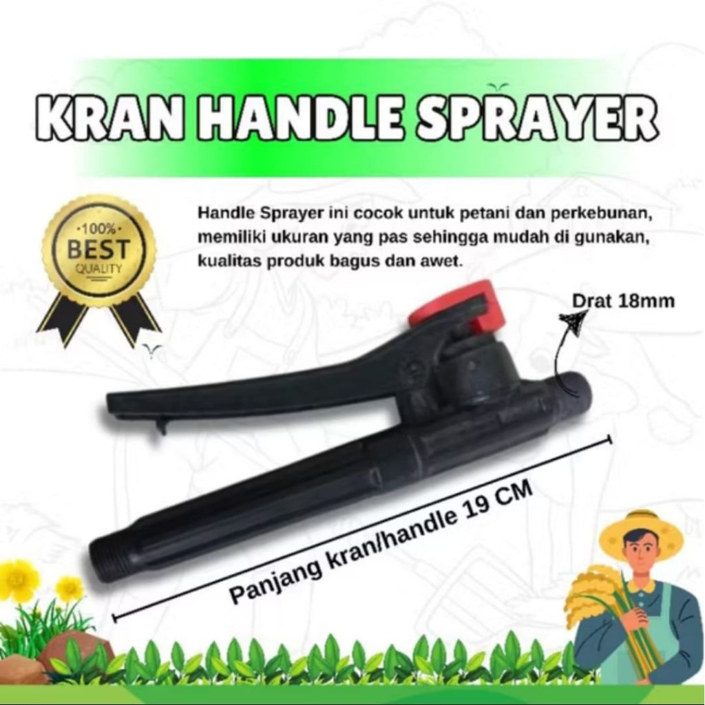 Anastasya Gagang Tangki Handle Sprayer Elektrik Manual Keran Sprayer Farmjet 13.8L, 16 Liter