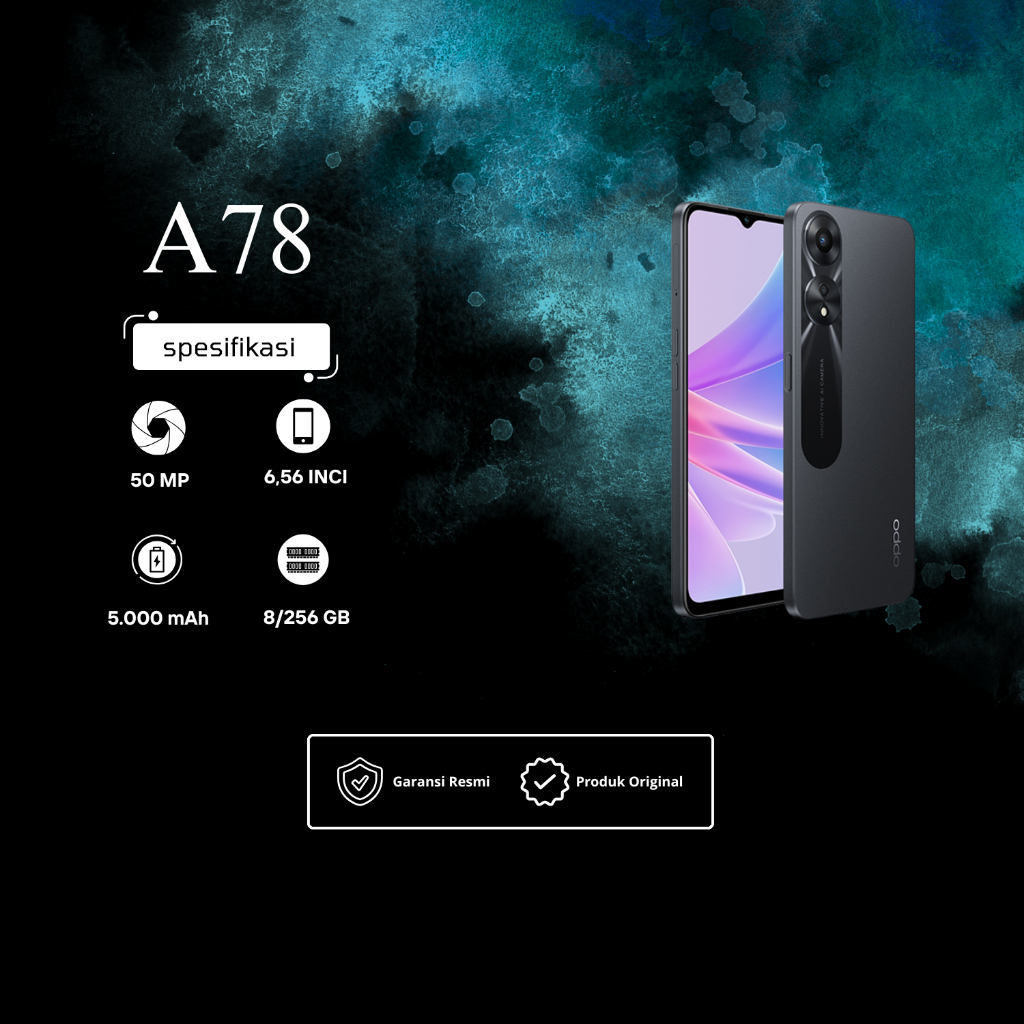 HP OPPO A78 5G 8/256GB Garansi 1 Tahun. Jaringan sudah 5G