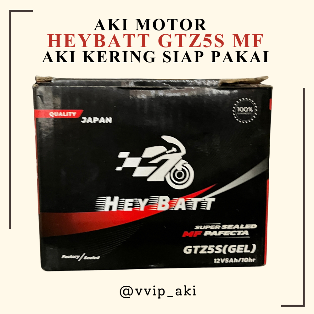 Aki Motor Honda Beat Aki Kering Accu Kering MF GTZ5S HEYBATT Aki Scoopy Byson Vixion