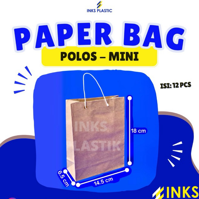 PAPER BAG POLOS MINI PAPERBAG COKLAT KRAFT KECIL