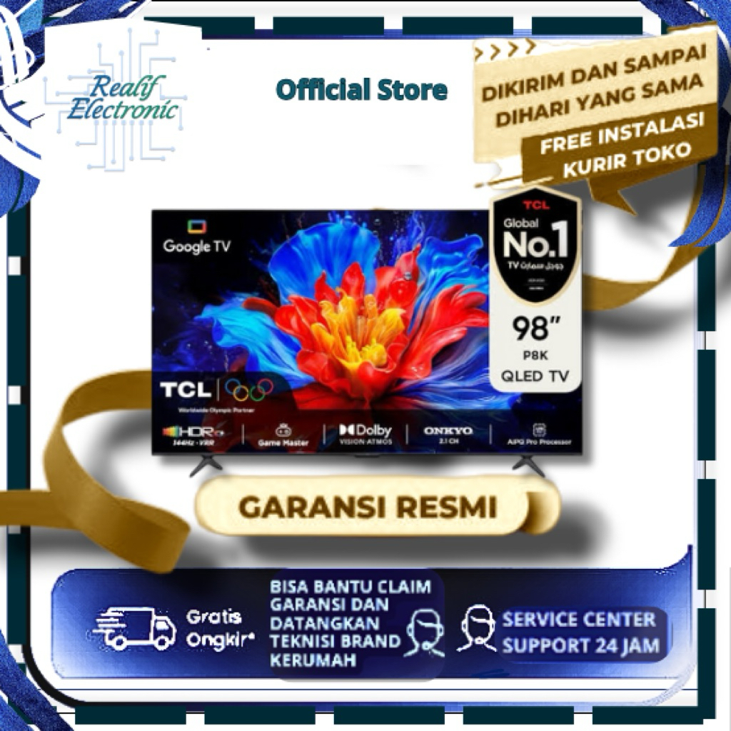 TCL 98P8K Android TV 98 Inch