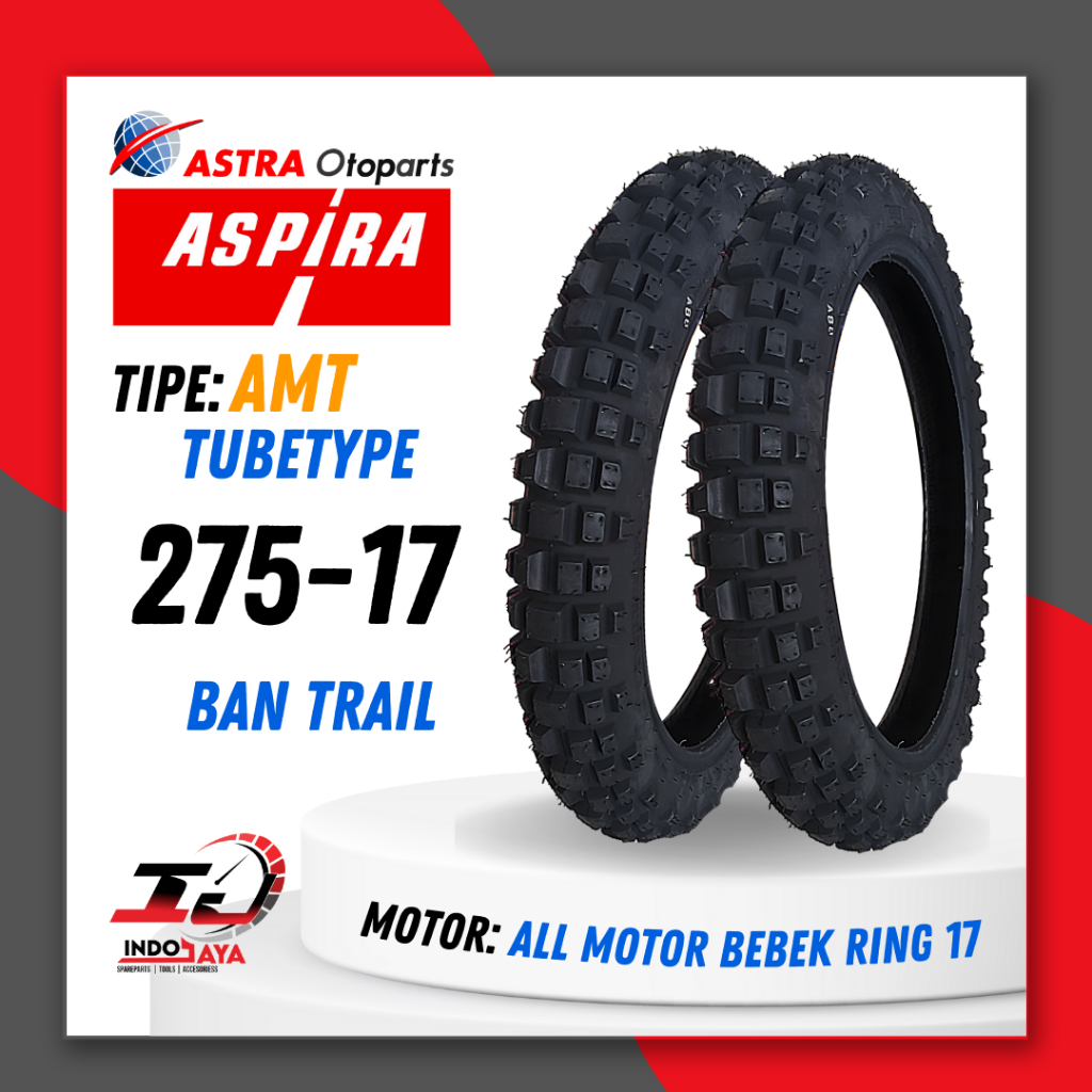 [READY COD] BAN LUAR TUBETYPE ASPIRA AMT ( 275-17 / 2.75-17 ) BAN LUAR NON TUBELESS AMT (ADVANCE MAX