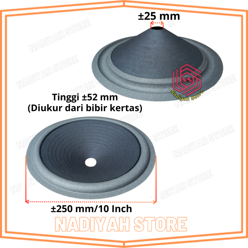 Daun Kertas Speaker 10 Inchi Kertas Speaker Woofer Daun Spiker Wofer