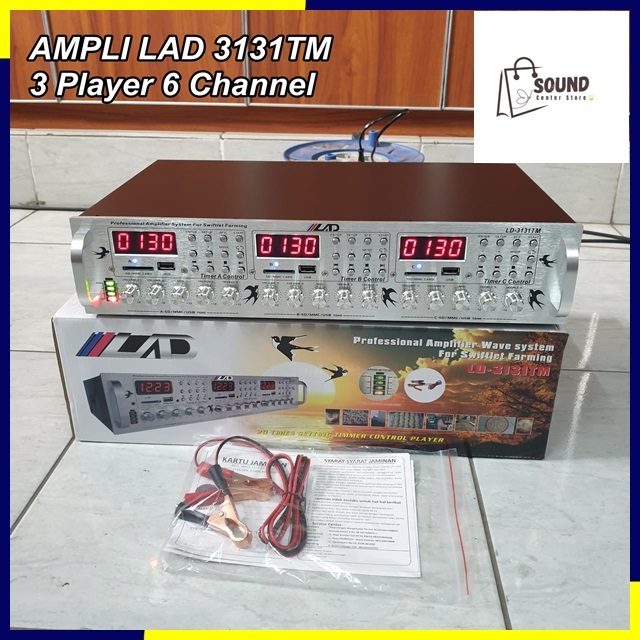 AMPLIFIER WALET LAD LD 3131TM AMPLI WALET 3 PLAYER 6 CHANNEL 3131 TM 6Ch ORIGINAL