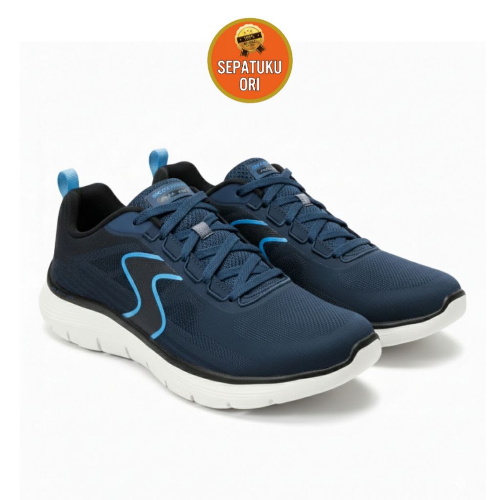 SEPATU PRIA SKECHERS FLEX ADVANTAGE 5.0 SPREELO NAVY / BLUE NEW ORI BNIB 232828 NVBL