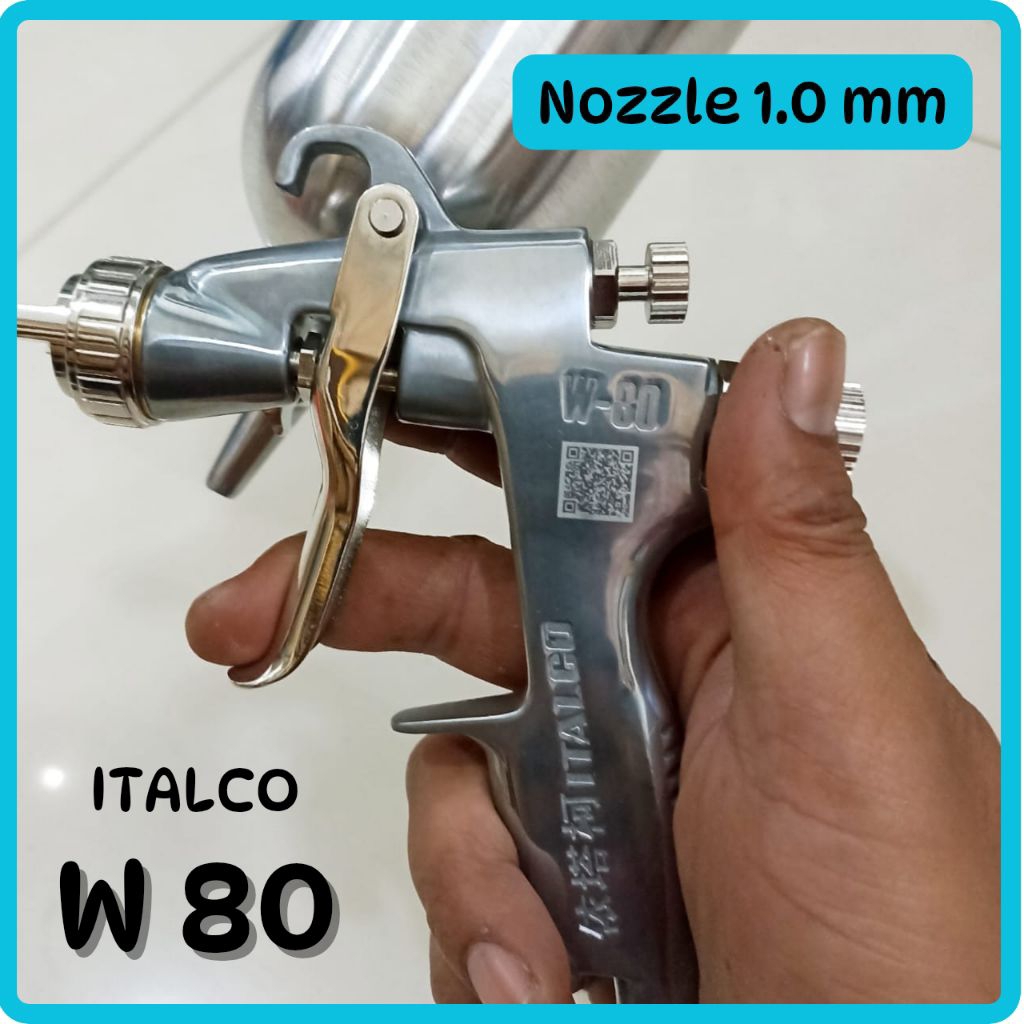 Spray Gun Italco W80 Nozzle 1.0mm High Quality Cup 400ml