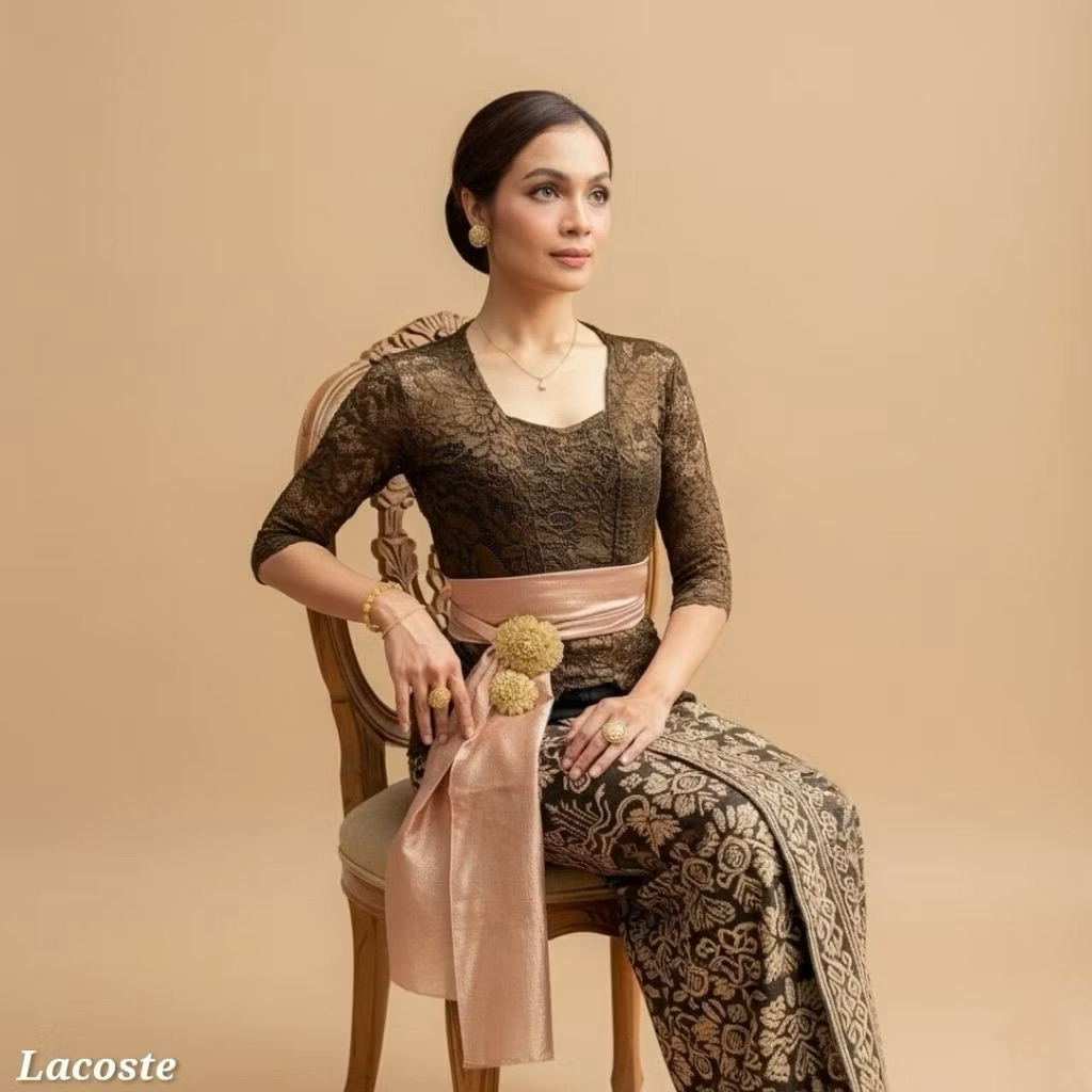 SETELAN KEBAYA BALI BROKAT MOKSHA SESIKU | SET KEBAYA STRETCH | KEBAYA KUTUBARU | KEBAYA BROKAT | KE