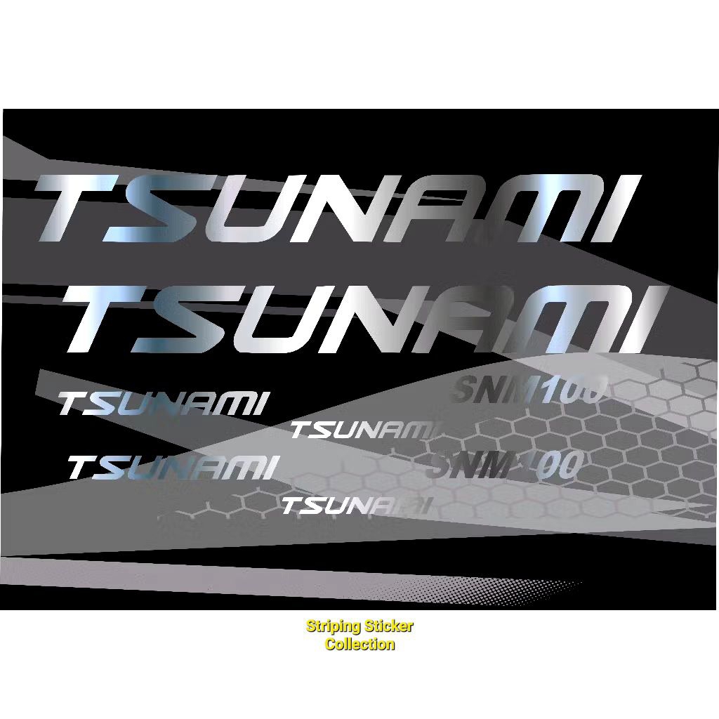 Sticker stiker sepeda TSUNAMI SNM100 cutting