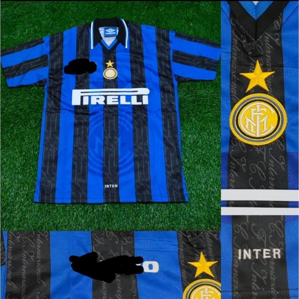 Jersey Kaos Baju Sepak Bola Inter Internazionale Milan Milano Home Away 3rd Third Retro Klasik Class