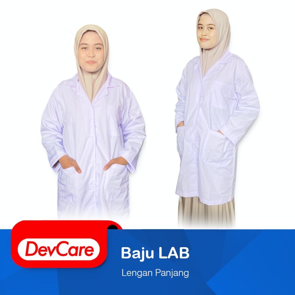 Jas Laboratorium Jas Lab Lengan Panjang & Lengan Pendek Baju Praktek Farmasi