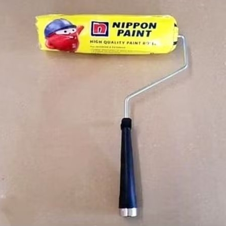 KUAS ROLL 9" CAT TEMBOK KUAS REFILL & FRAME KUNING NIPPON PAINT