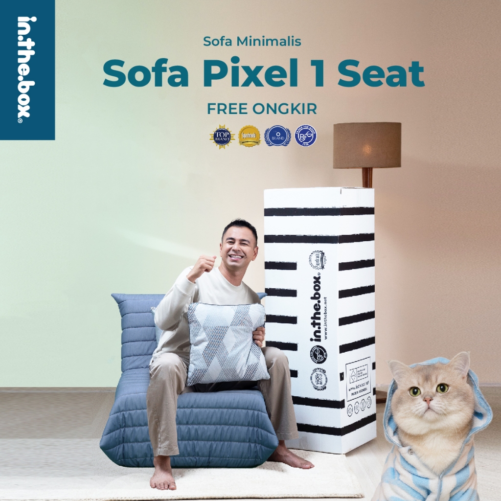 INTHEBOX Sofa Pixel 1 Seater | Free Bantal