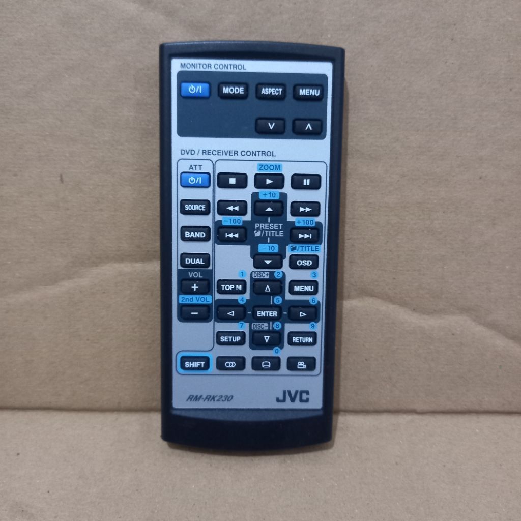 Remote Remot DVD Tape Mobil JVC Original Asli . RM - RK230 .