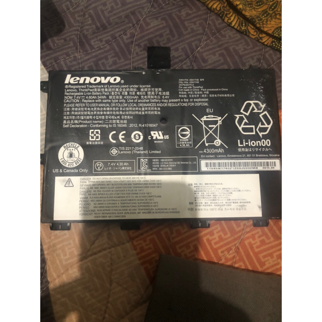 baterai lenovo thinkpad 11e
