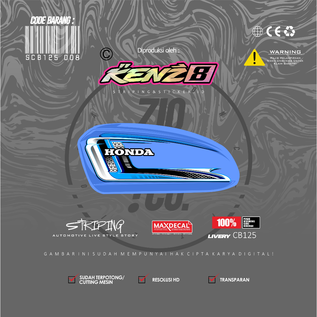 STRIPING CB125 STRIPING CB TRANSPARAN