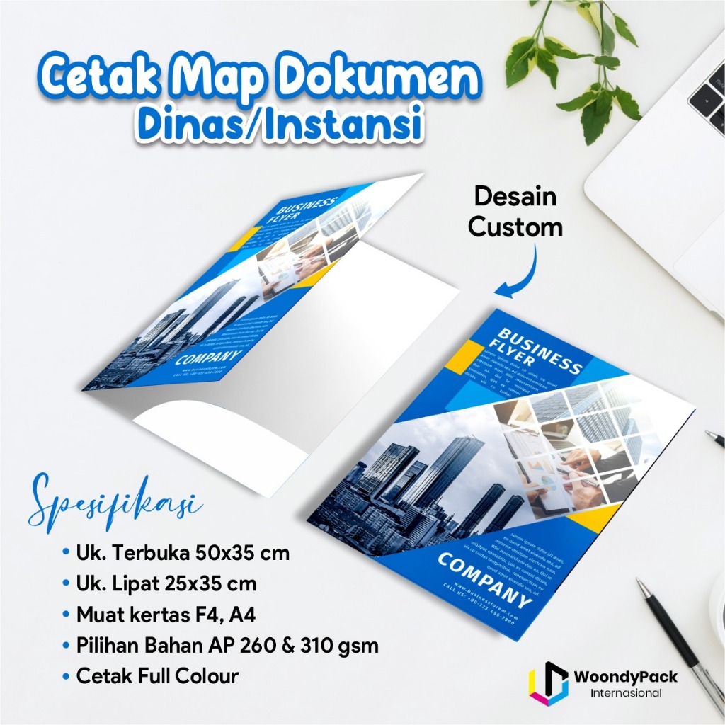 Map Dokumen Custom Laminasi Glossy Art Carton 260 | Map Kertas Custom Dokumen Harga Grosir