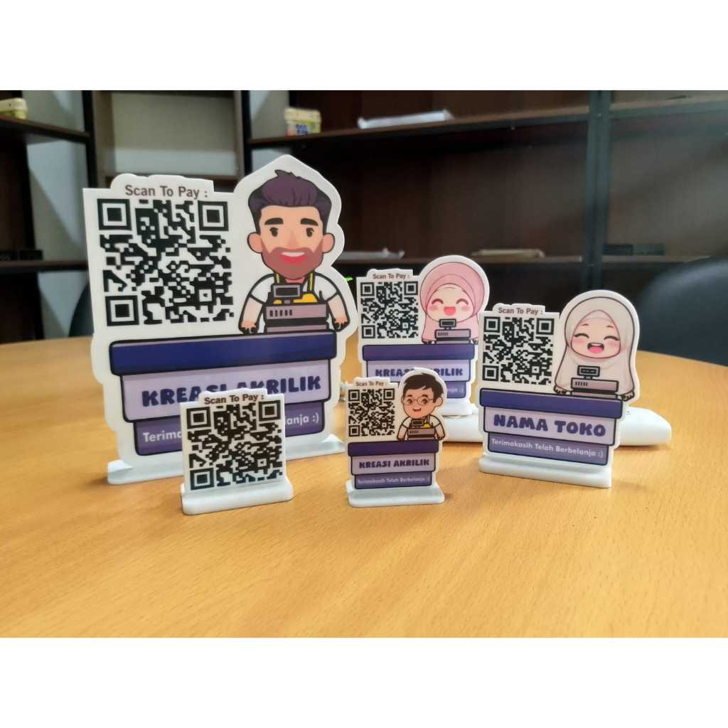 QRIS BARCODE AKRILIK CUSTOM