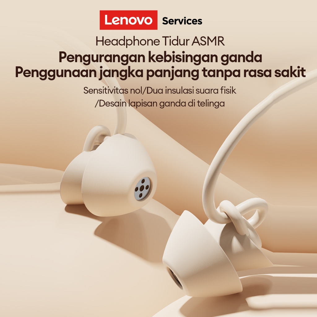 Lenovo Services Y107PRO ASMR Sleep Headset Kabel Wired Earphone Handsfree 3.5mm/Type-c Deep Noise Re