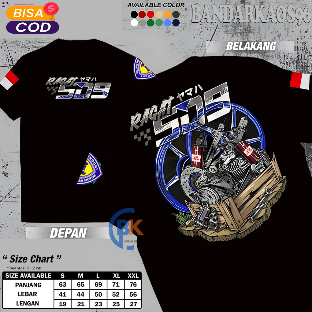 BandarKaos96 Baju Kaos Atasan Pria Cowok Ragat Motor 5D9 Gank Yamaha Vega Rr Zr Racing Distro Origin