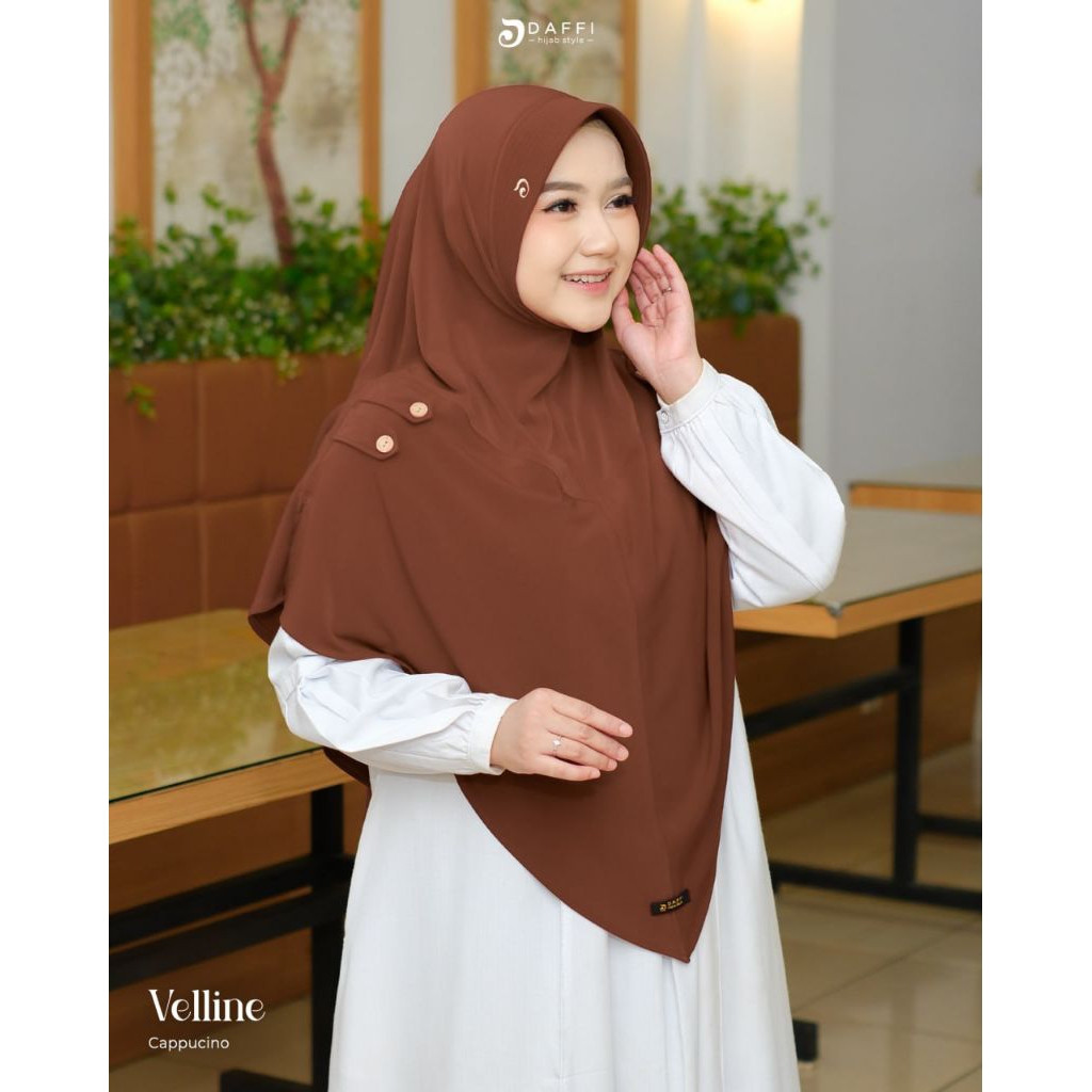 VELLINE Daffi Hijab Terbaru Jumbo Syari Kancing Premium Jersey