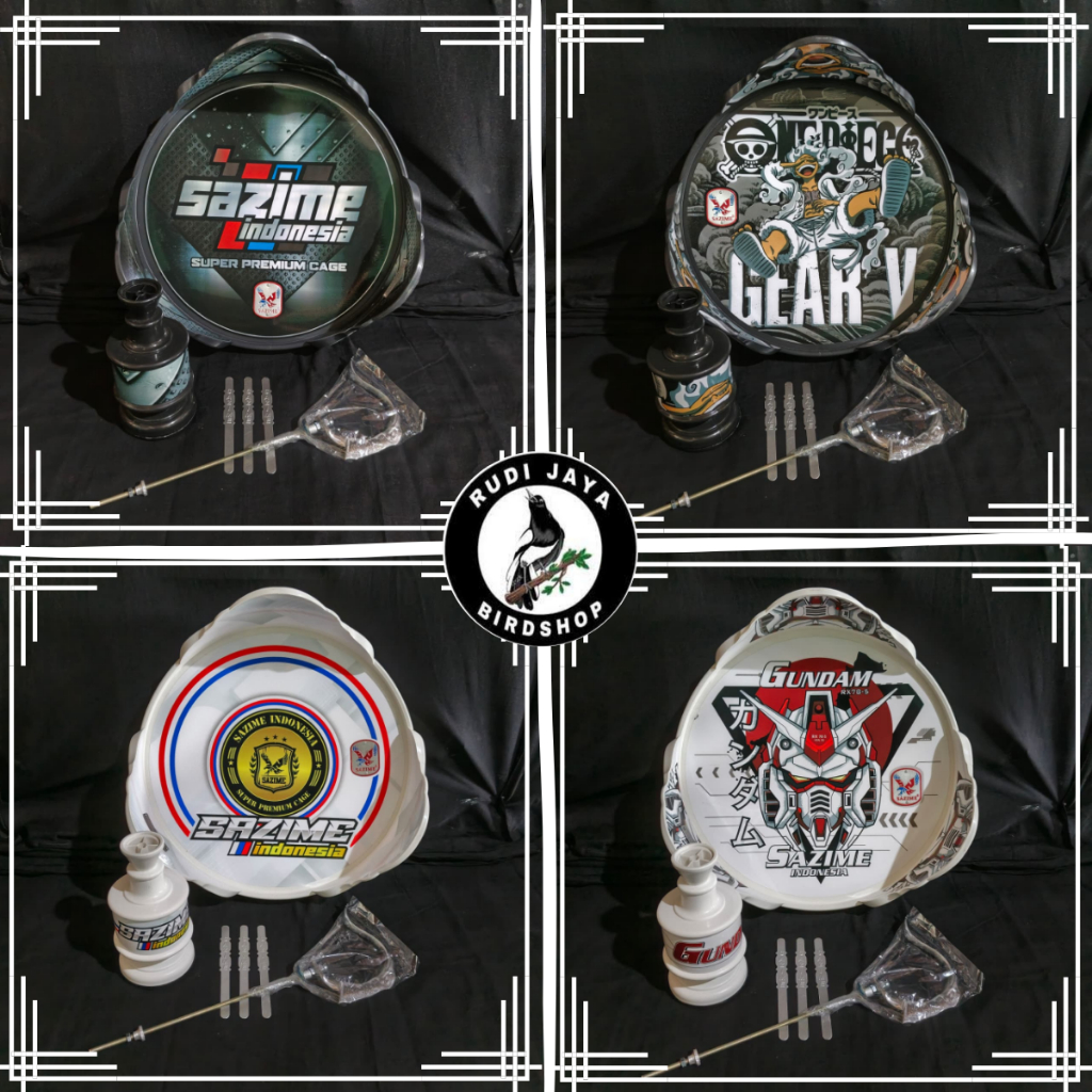 TEBOK LOVEBIRD DECAL SAZIME ASLI PREMIUM 1 SET GANTUNGAN DAN PION UNTUK SANGKAR LOVEBIRD BESI KAPSUL