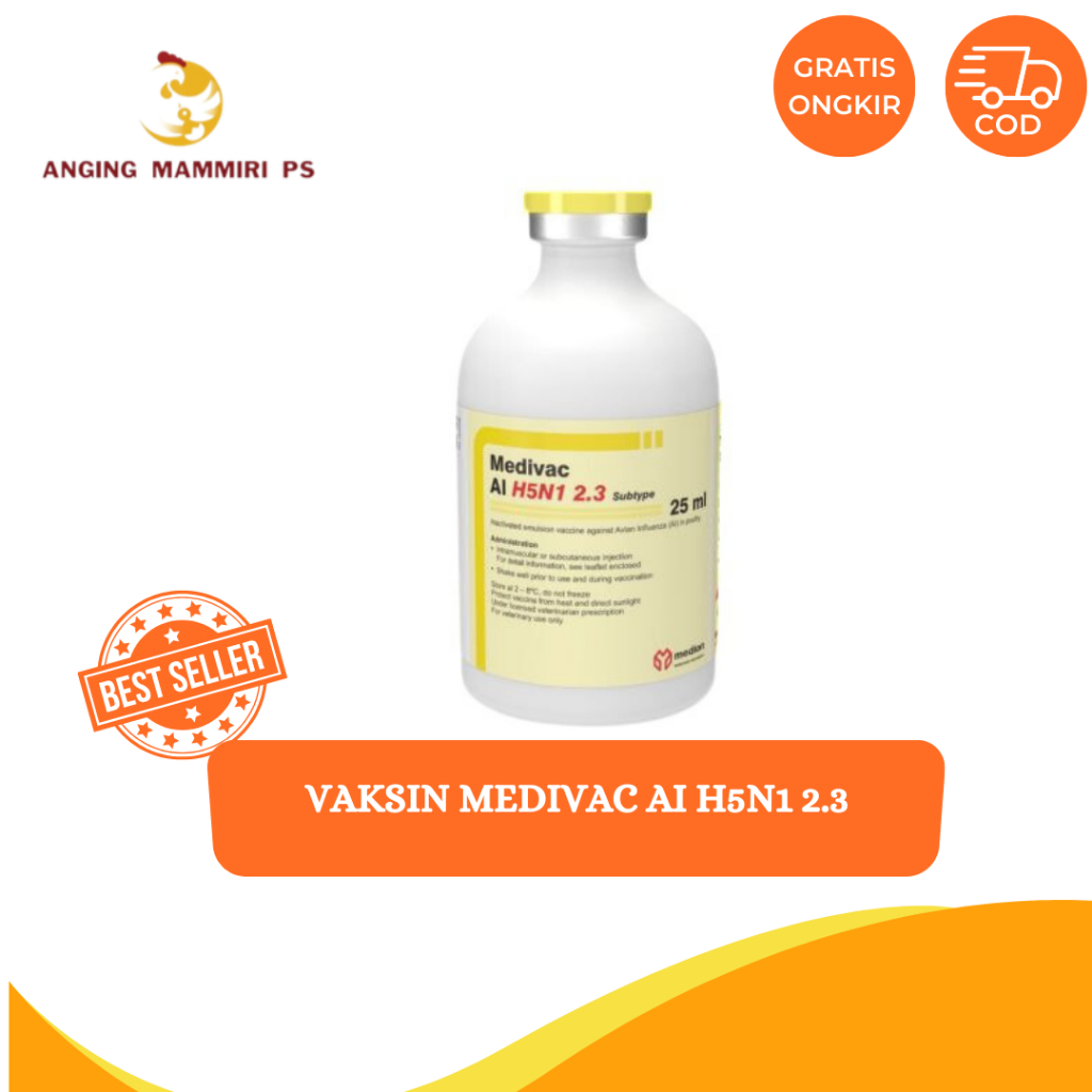 Vaksin Medivac AI H5N1 2.3 Subtype || 25 ML