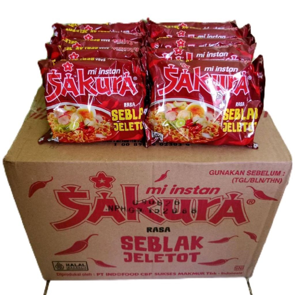 jual paketan mi instan sakura kuah rasa seblak jeletot satu dus isi 40 pcs