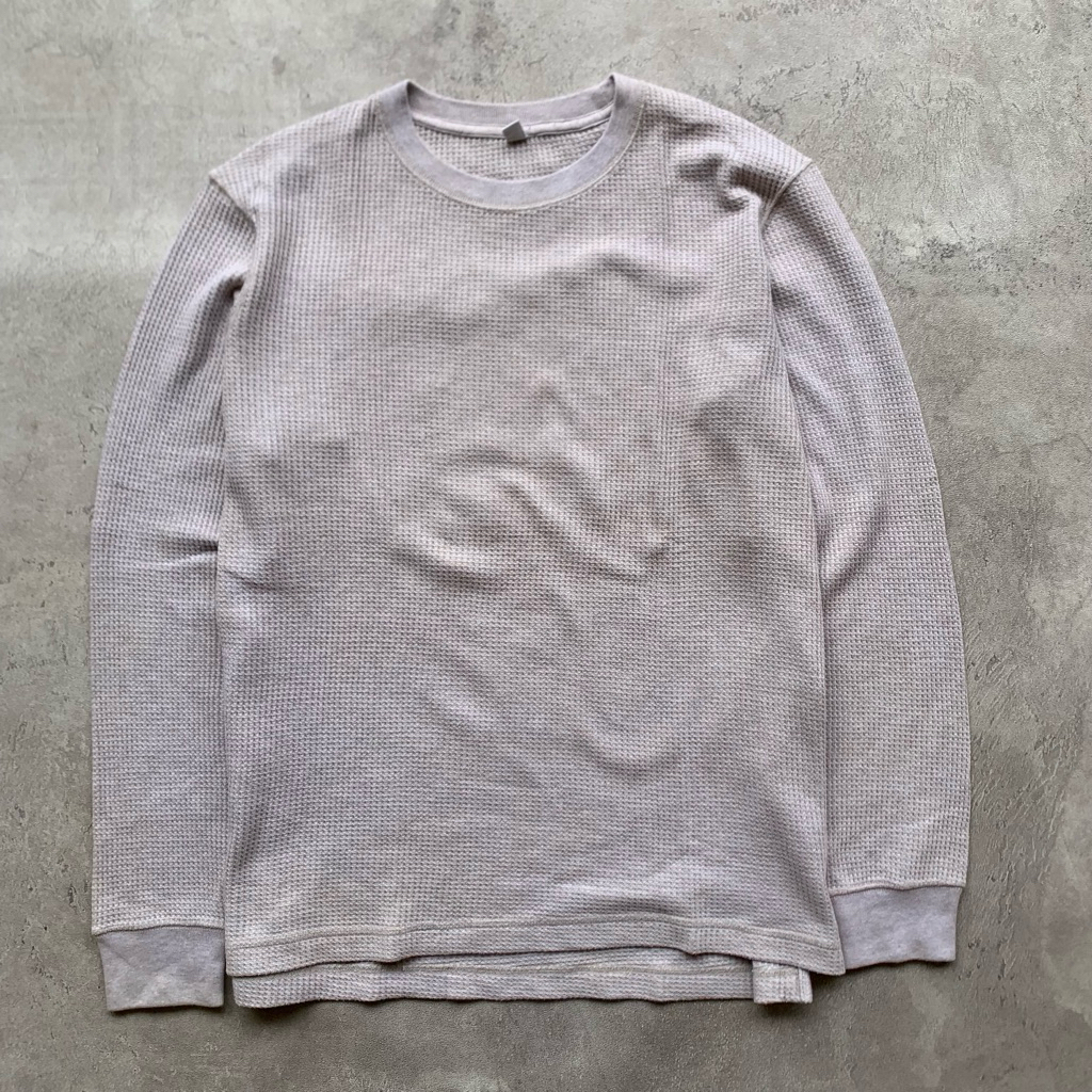 Long sleeve t-shirt Uniqlo waffle Beige
