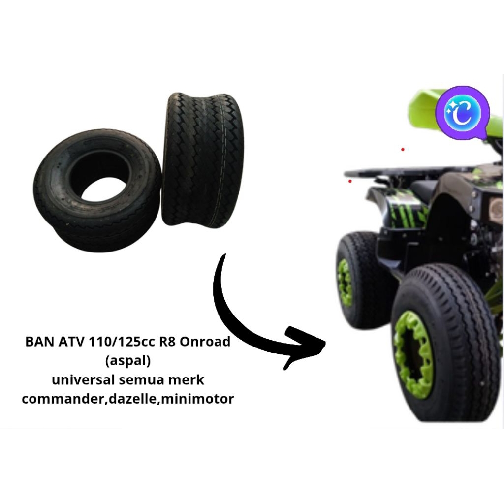 BAN ASPAL ATV 110-125CC SEMUA MERK RING 8 bisa pakai untuk ban depan dan belakang