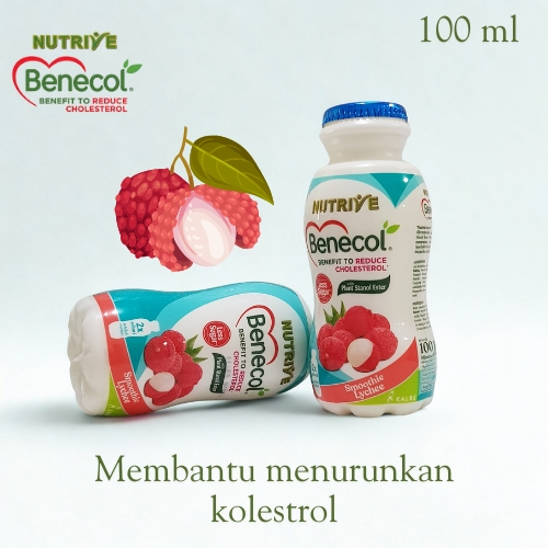 NUTRIVE BENECOL RASA SMOOTHIE LYCHEE 100ML MEMBANTU MENURUNKAN KOLESTROL BENECOL RASA LECI