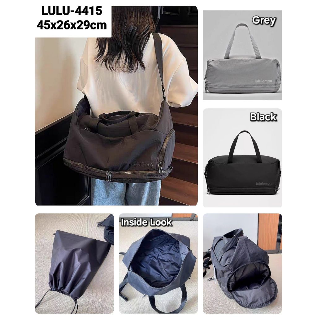 TAS WANITA LULU LEMON KULEM NYLON PARASUT 3 IN 1 FASHION