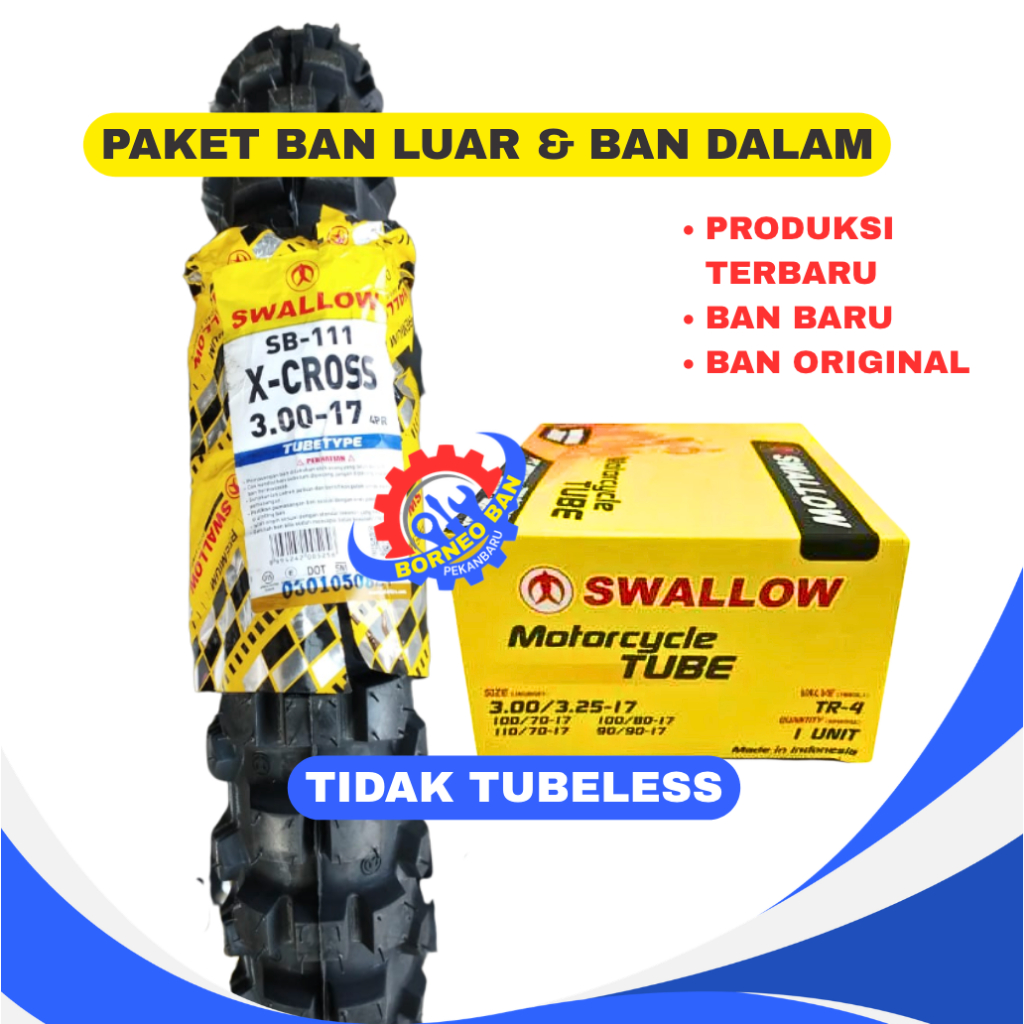 [PAKET BAN] BAN RAGI CANGKUL BAN CANGKUL BAN CROSS 250 17 / 275 17 / 300 17 BAN LUAR BAN DALAM 250 1