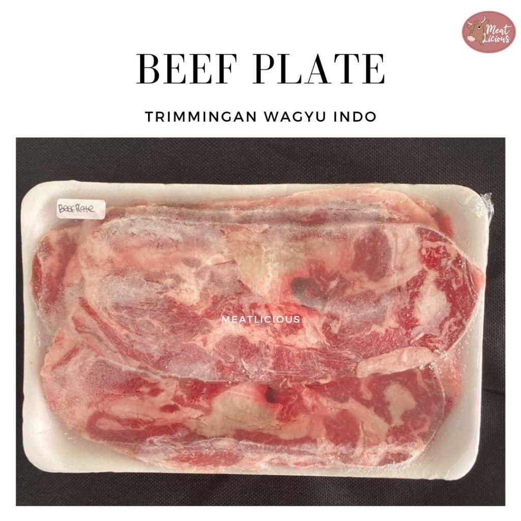 Beef Plate trimingan / tetelan wagyu indo 250gr (daging sapi slice)